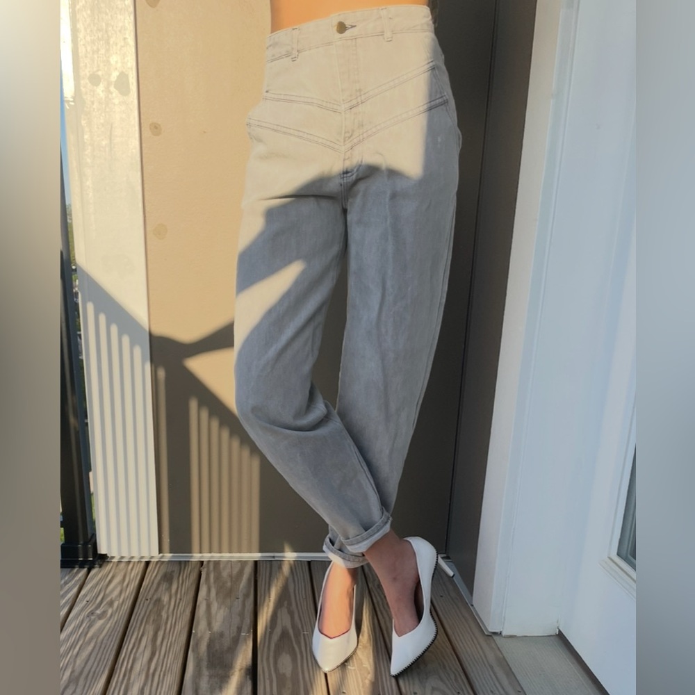 Vintage Gray high waisted denim pants
